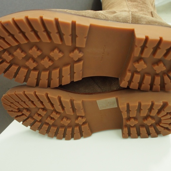 Tory Burch Suede Lug Sole Boots Size 9.5 - Picture 9 of 10